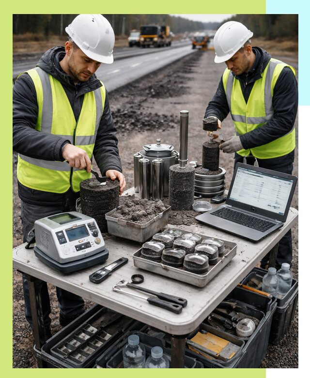 Сертификация асфальта: испытания и подтверждение в Салехарде