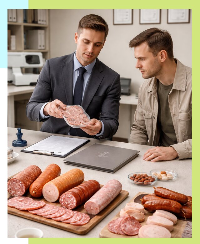 Сертификация колбасных изделий в Салехарде от 8028 р. | Алешин-Слх