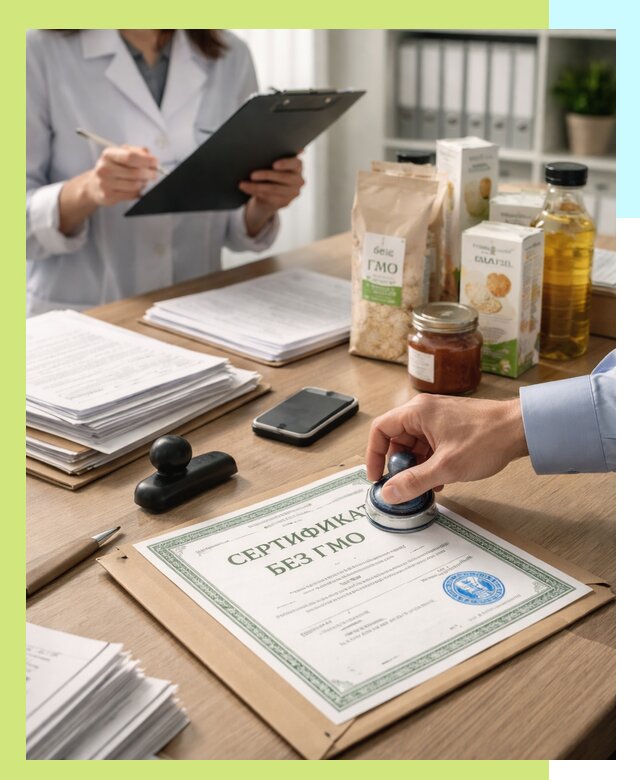 Получение сертификата Без ГМО для продукции в Салехарде